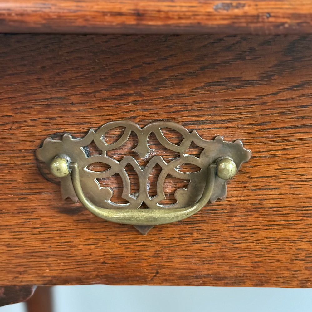 
                  
                    English Queen Anne Walnut One Drawer Lowboy
                  
                