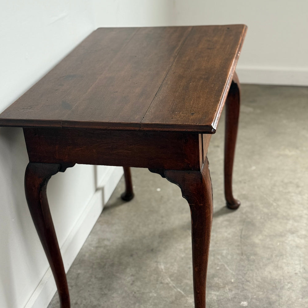 
                  
                    English Queen Anne Walnut One Drawer Lowboy
                  
                