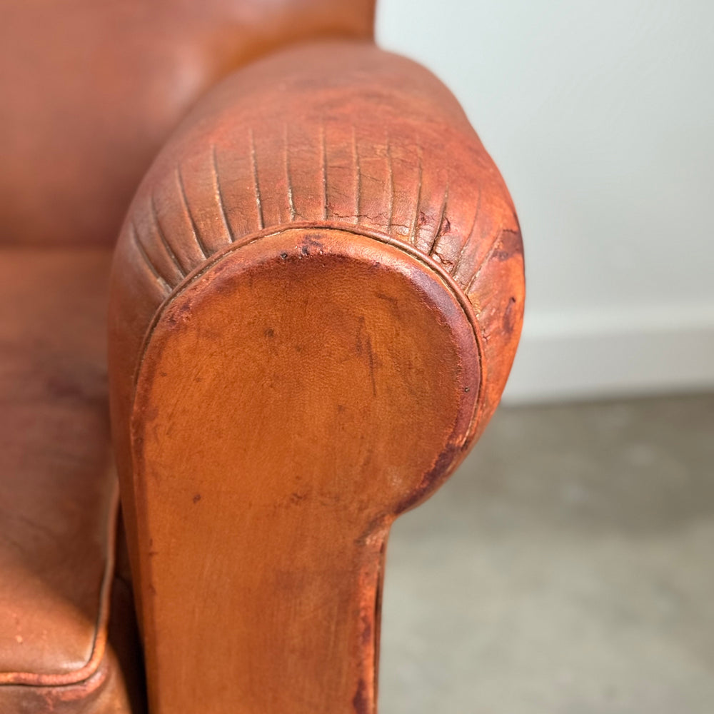 
                  
                    Pair of French Art Deco Club Chairs C. 1930
                  
                