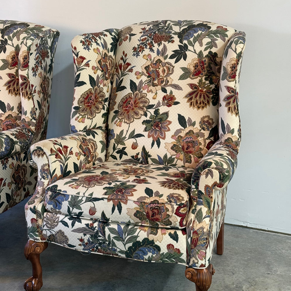 
                  
                    Pr. Vintage George III Style Wing Armchairs
                  
                