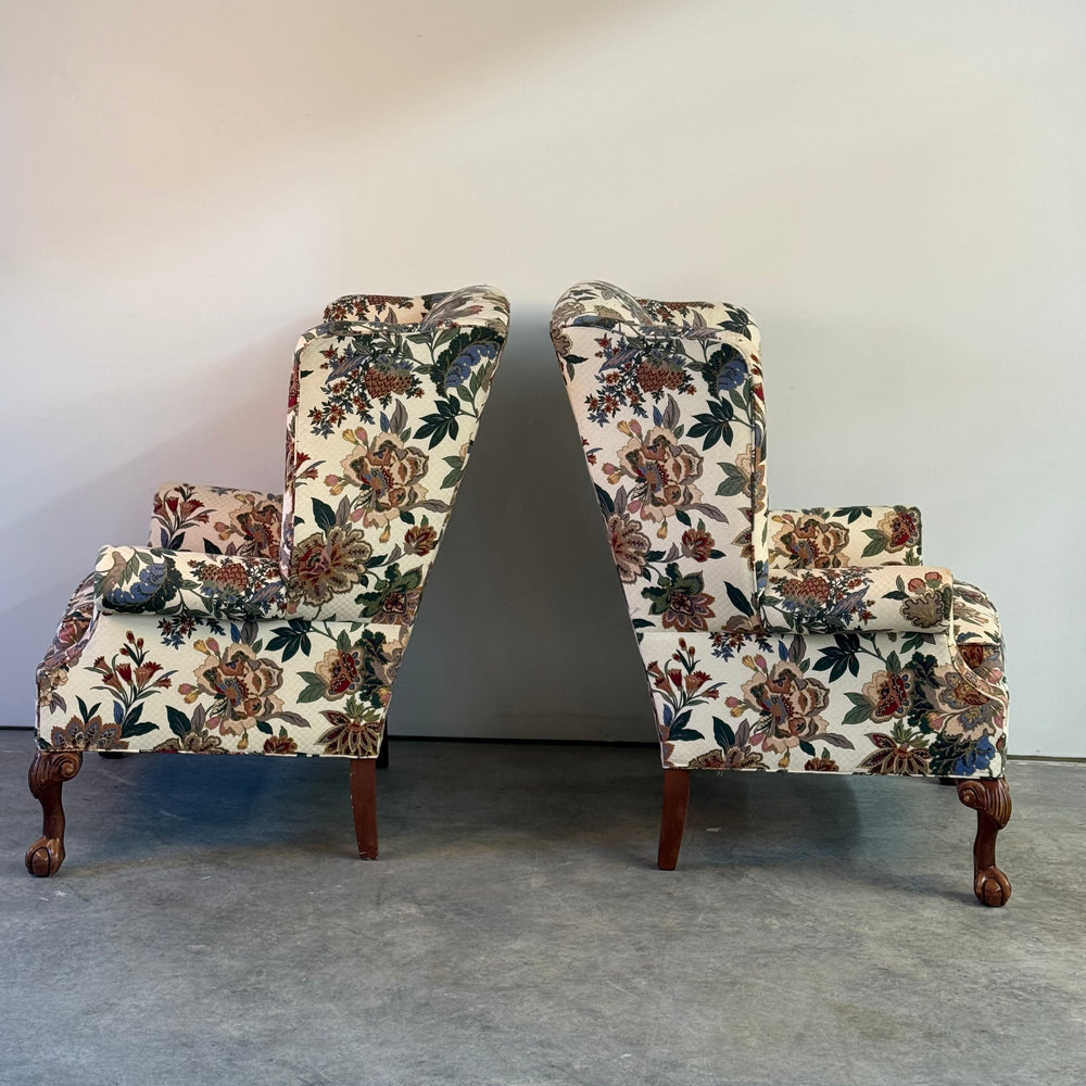 
                  
                    Pr. Vintage George III Style Wing Armchairs
                  
                