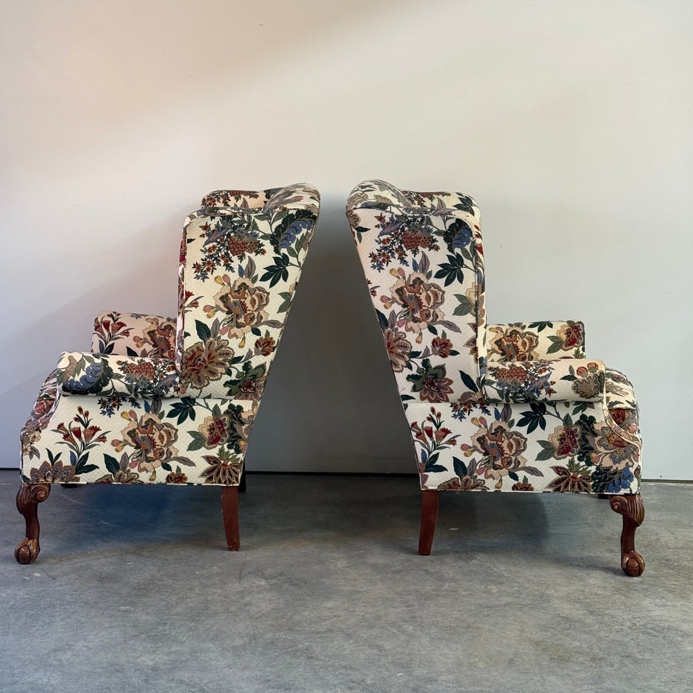 
                  
                    Pr. Vintage George III Style Wing Armchairs
                  
                