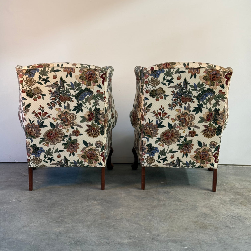 
                  
                    Pr. Vintage George III Style Wing Armchairs
                  
                