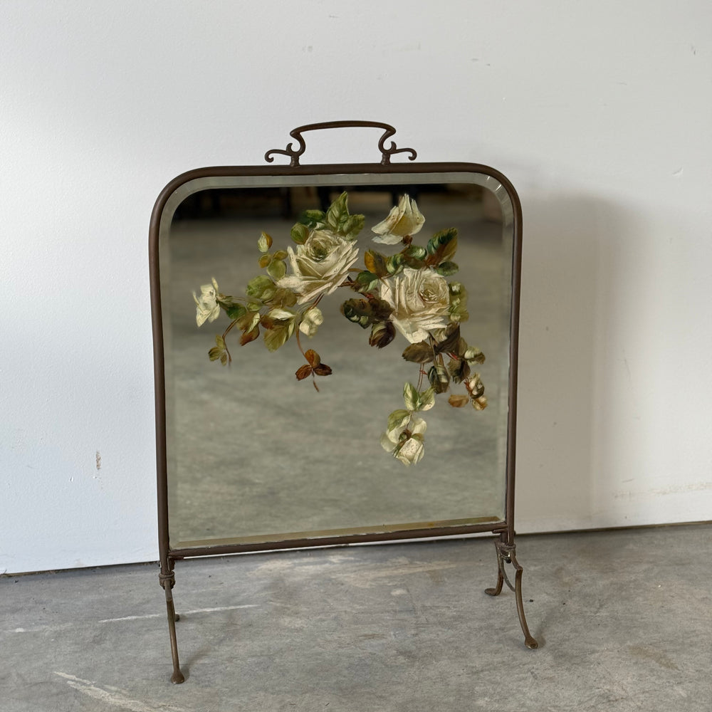 
                  
                    Late Victorian Painted Mirror As Brass Fire Screen
                  
                