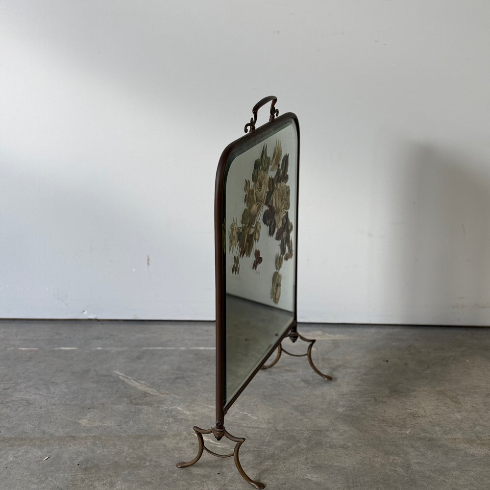 
                  
                    Late Victorian Painted Mirror As Brass Fire Screen
                  
                