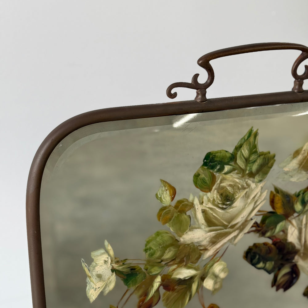 
                  
                    Late Victorian Painted Mirror As Brass Fire Screen
                  
                