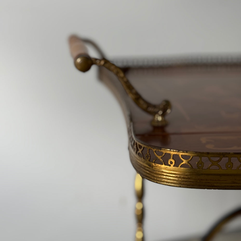 
                  
                    Italian Marquetry Mahogany & Brass Bar Cart
                  
                