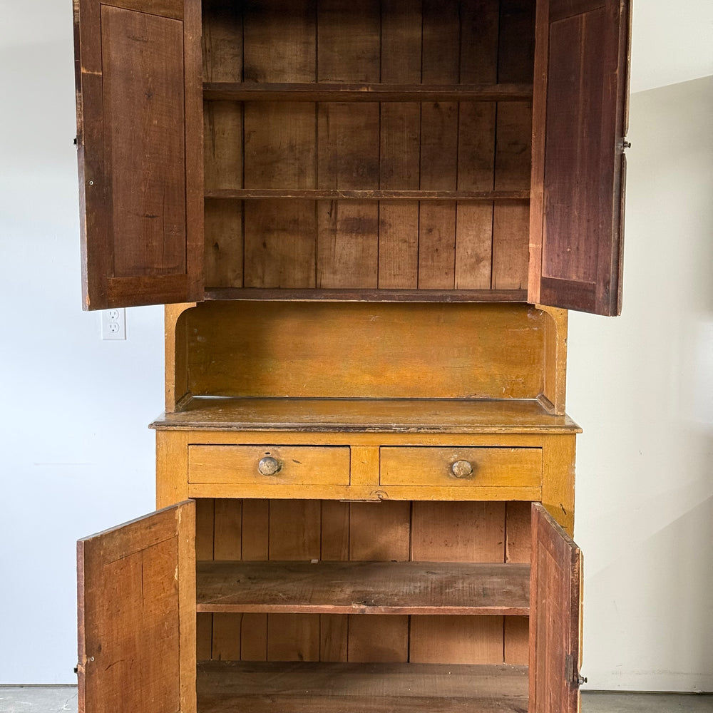 19th C. Grain Painted Cupboard