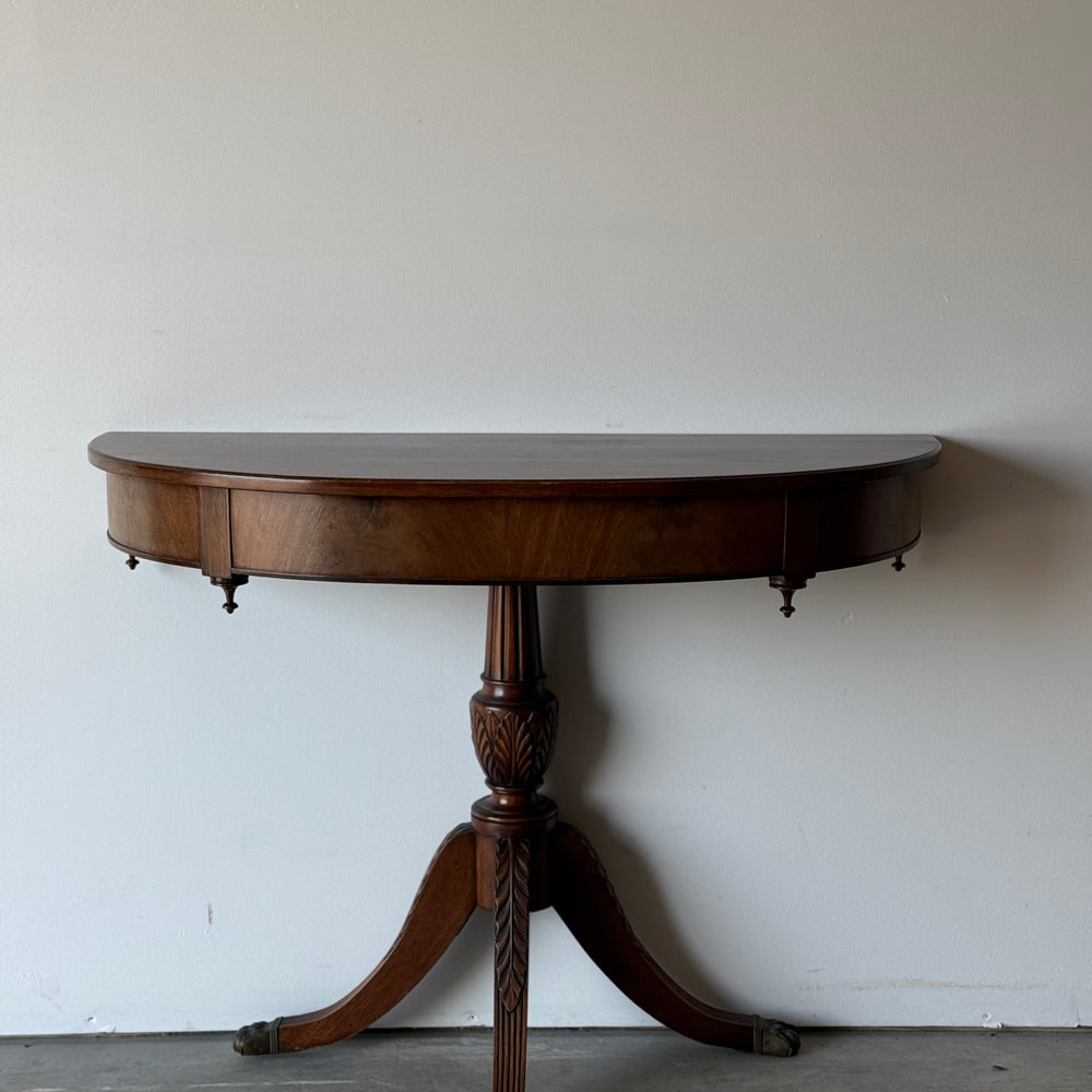 
                  
                    Vintage Mahogany Demi-Lune Console Table
                  
                