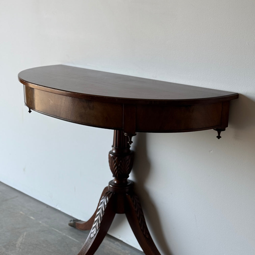 
                  
                    Vintage Mahogany Demi-Lune Console Table
                  
                