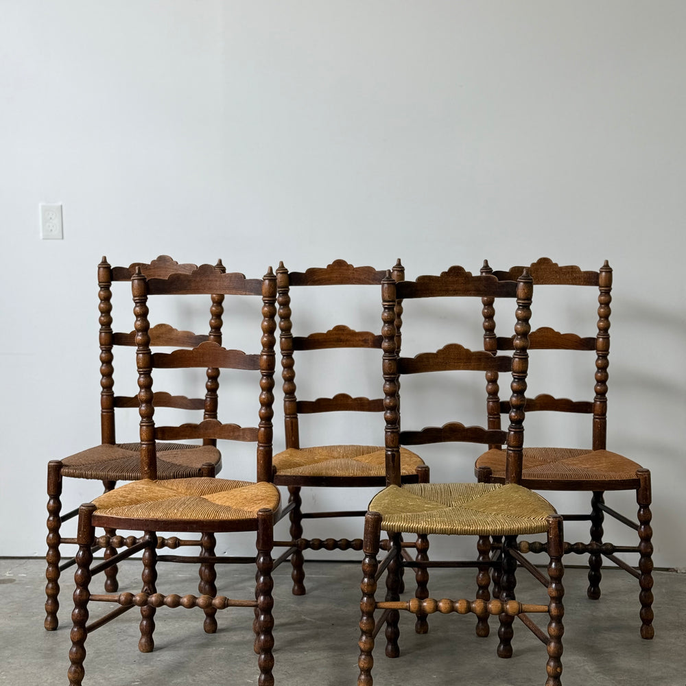 
                  
                    Antique Spool Turned Dining Chairs. Set of 5. C. 1900
                  
                