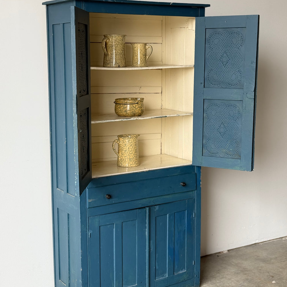 
                  
                    Antique Blue Painted Pie Safe
                  
                