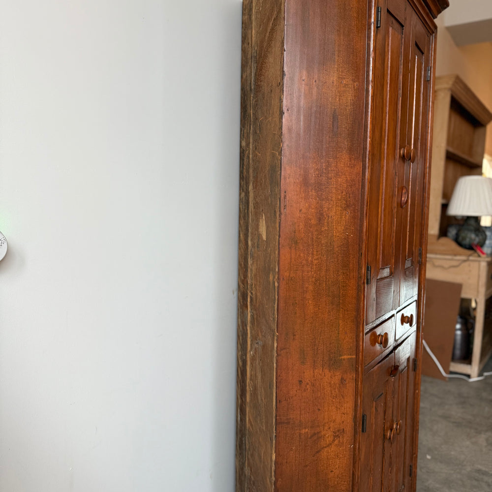 
                  
                    Early Primitive Corner Cupboard with Raised Panel Doors
                  
                