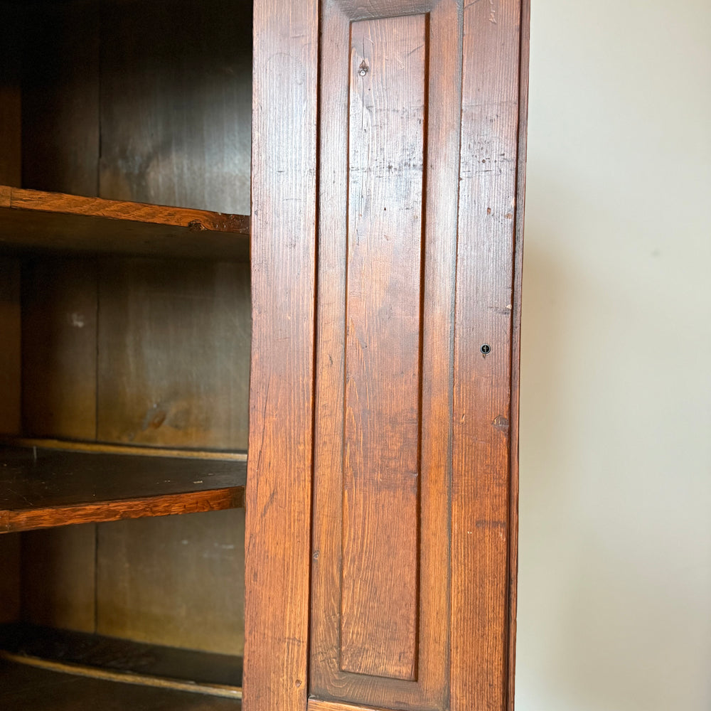 
                  
                    Early Primitive Corner Cupboard with Raised Panel Doors
                  
                