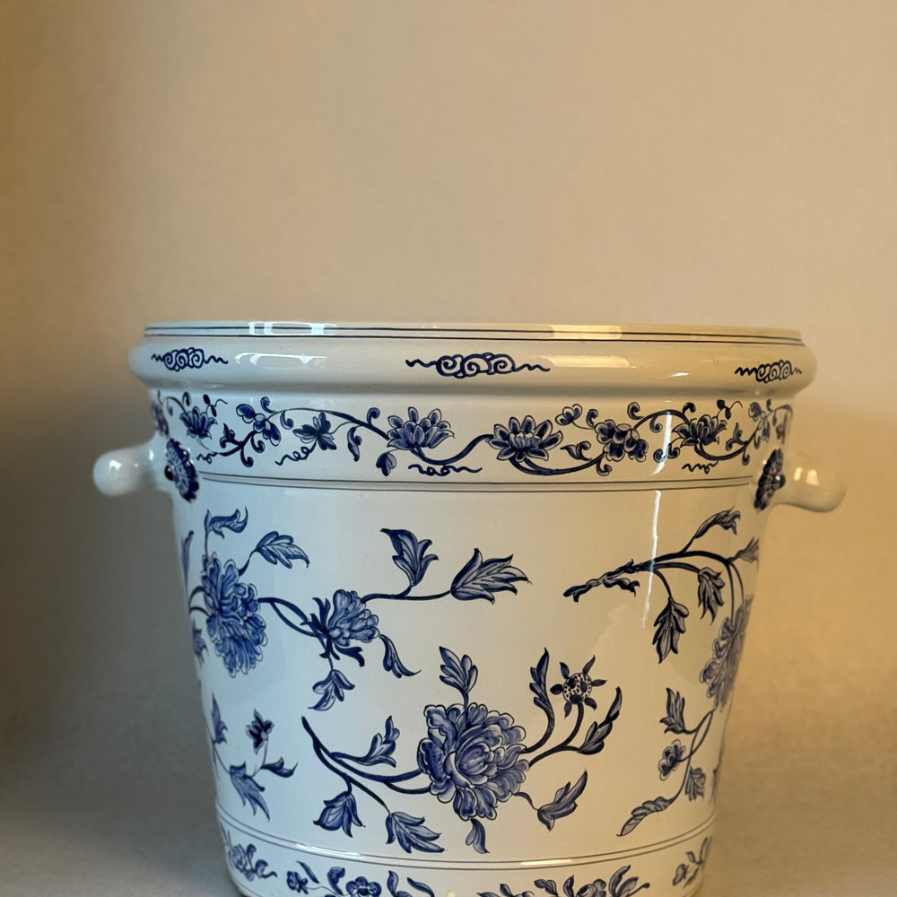 
                  
                    A Tiffany & Co. Faience Blue and White Jardinere
                  
                