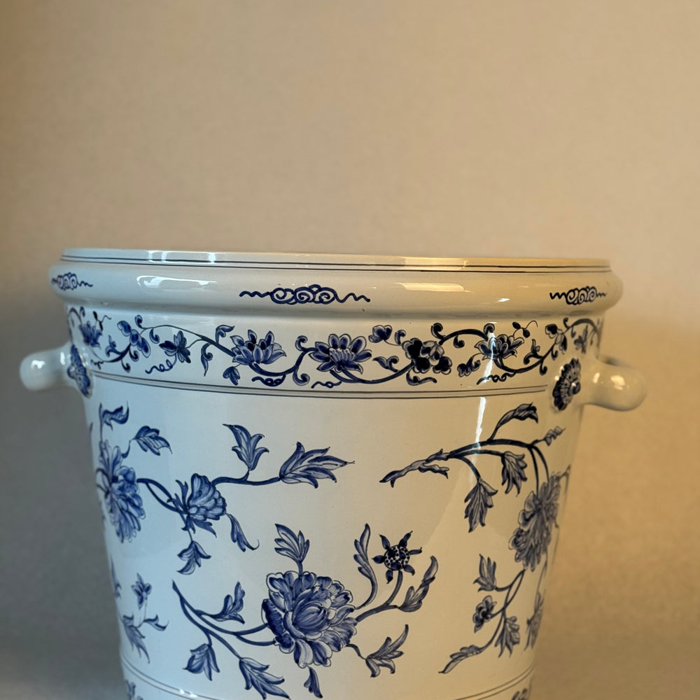 
                  
                    A Tiffany & Co. Faience Blue and White Jardinere
                  
                
