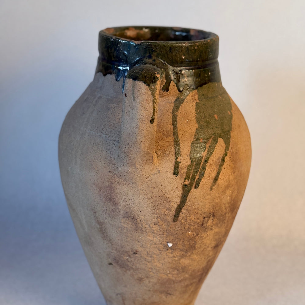 
                  
                    Antique Stoneware Jug With Green Glaze
                  
                