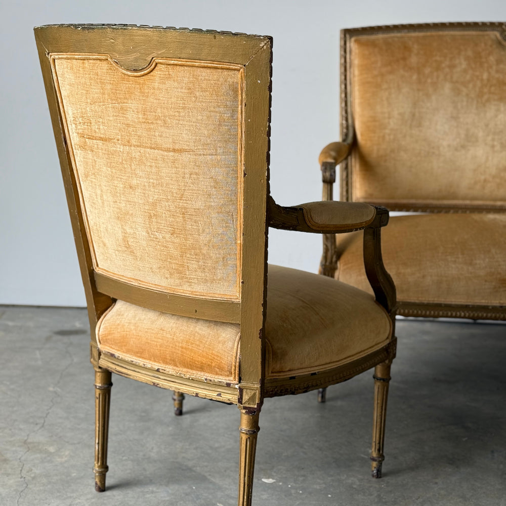 
                  
                    Antique Louis XVI Style Giltwood Parlor Set
                  
                