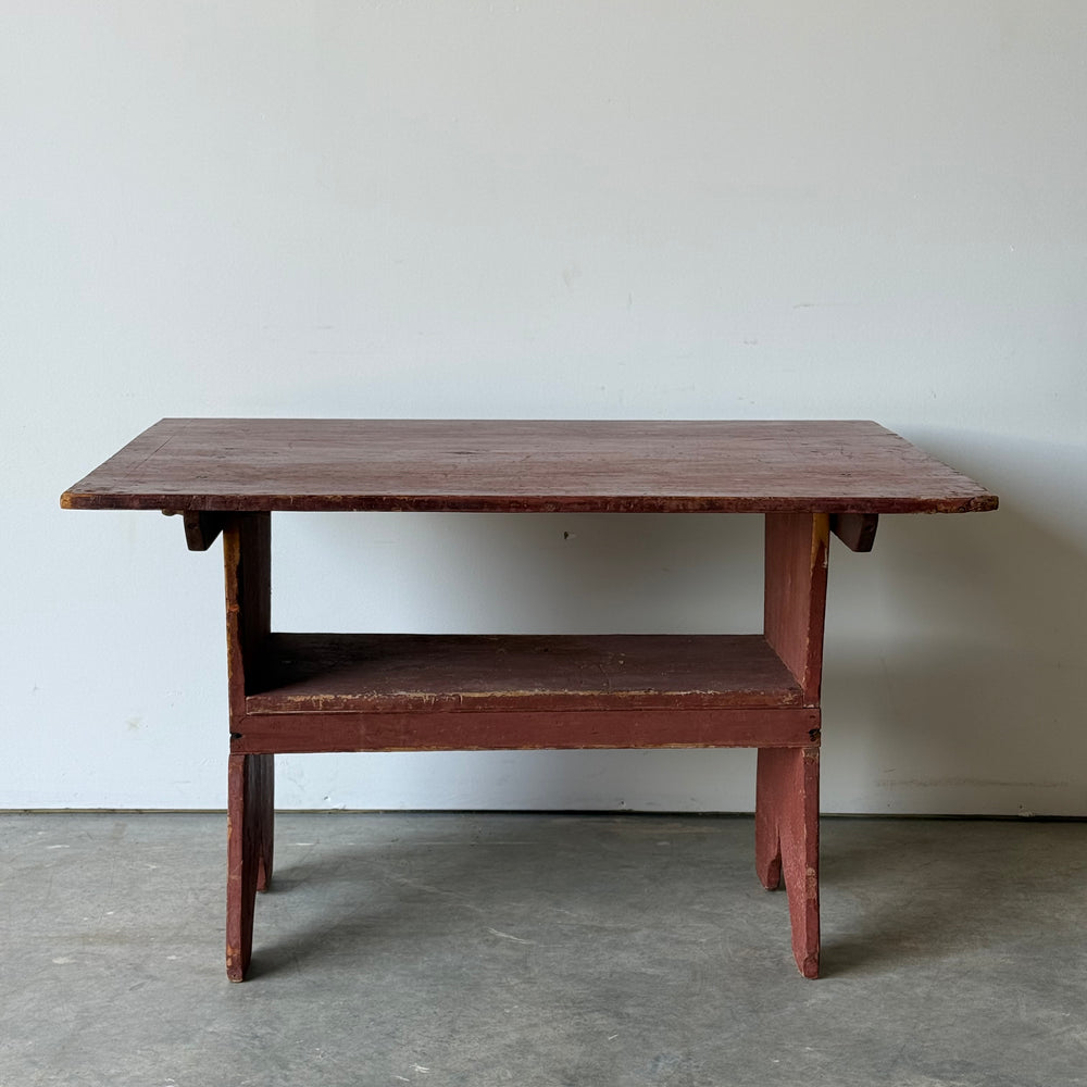 
                  
                    Nice Antique Primitive Red Wash Hutch Table
                  
                