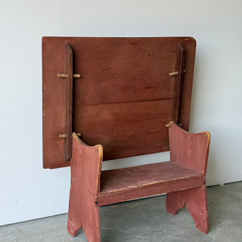 
                  
                    Nice Antique Primitive Red Wash Hutch Table
                  
                