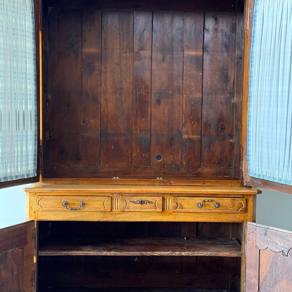 
                  
                    Louis XV Provincial Walnut Bibliotheque, France 18th C.
                  
                