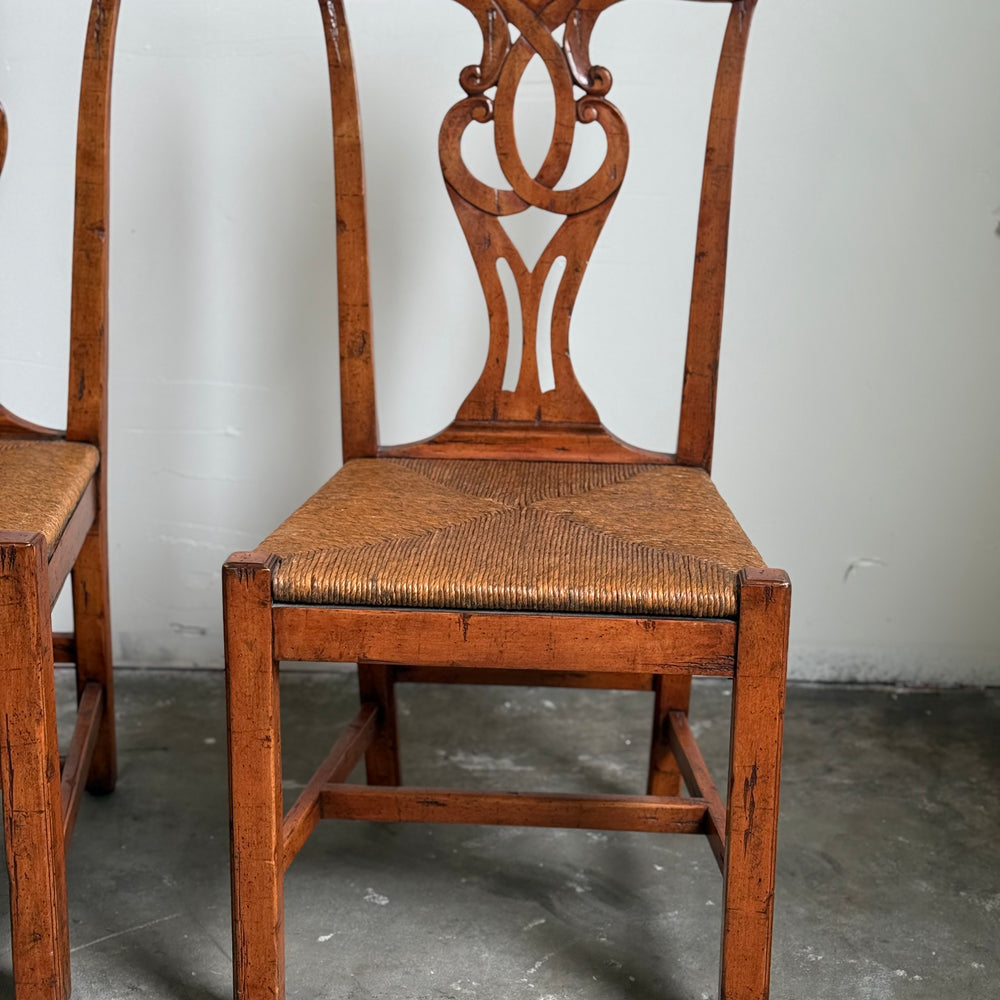 Beautiful Vintage Carved Dining Chairs Set of 4