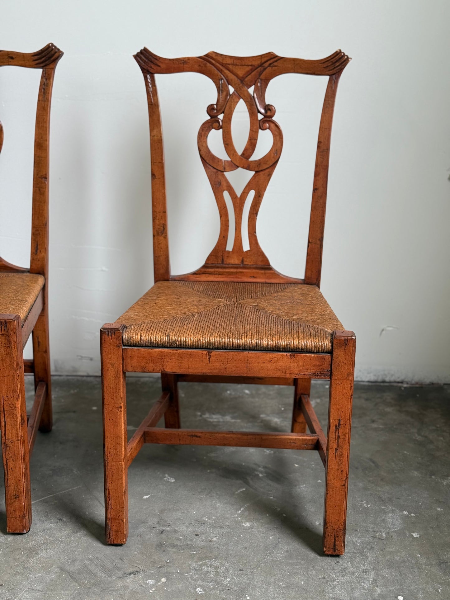 Beautiful Vintage Carved Dining Chairs Set of 4