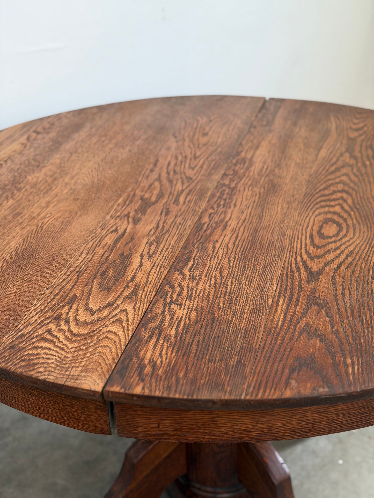 Antique Oak Pedestal Table
