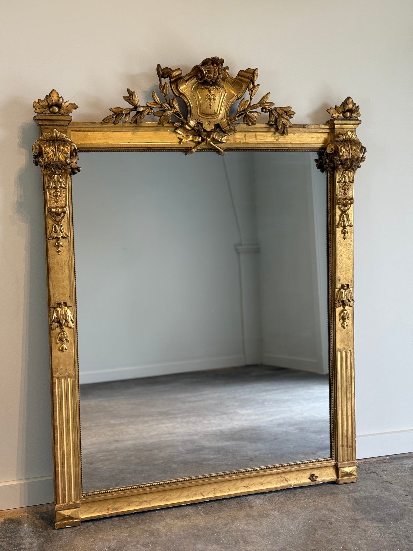 Large Louis XVl Gilt Mirror