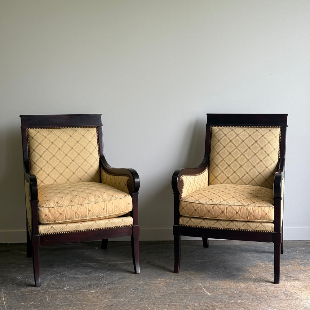 
                  
                    Pair of Kravet French Empire Style Chairs.
                  
                