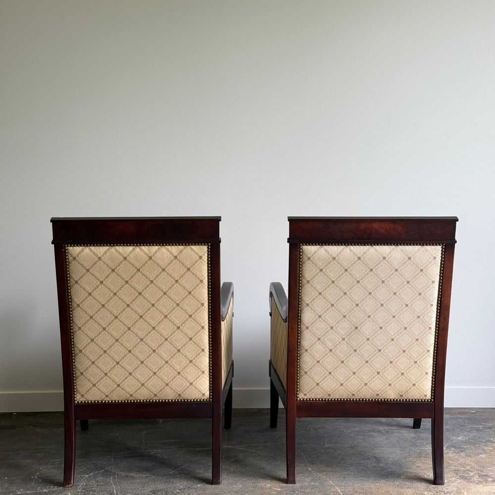 
                  
                    Pair of Kravet French Empire Style Chairs.
                  
                