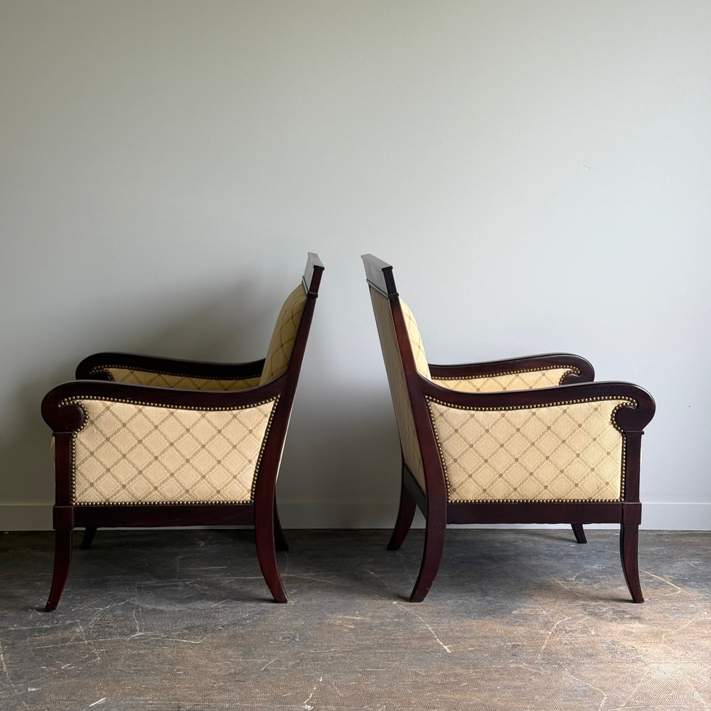 
                  
                    Pair of Kravet French Empire Style Chairs.
                  
                