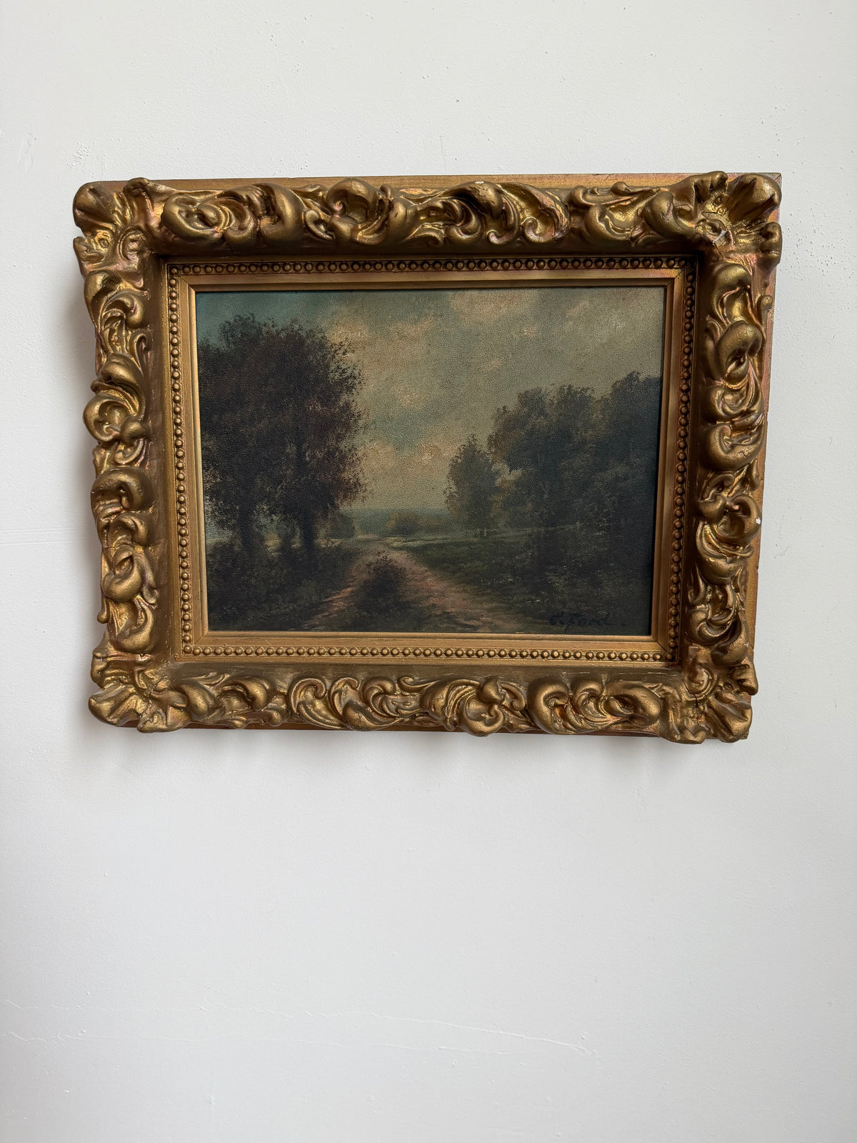 19th C. Landscape, Oil on Canvas