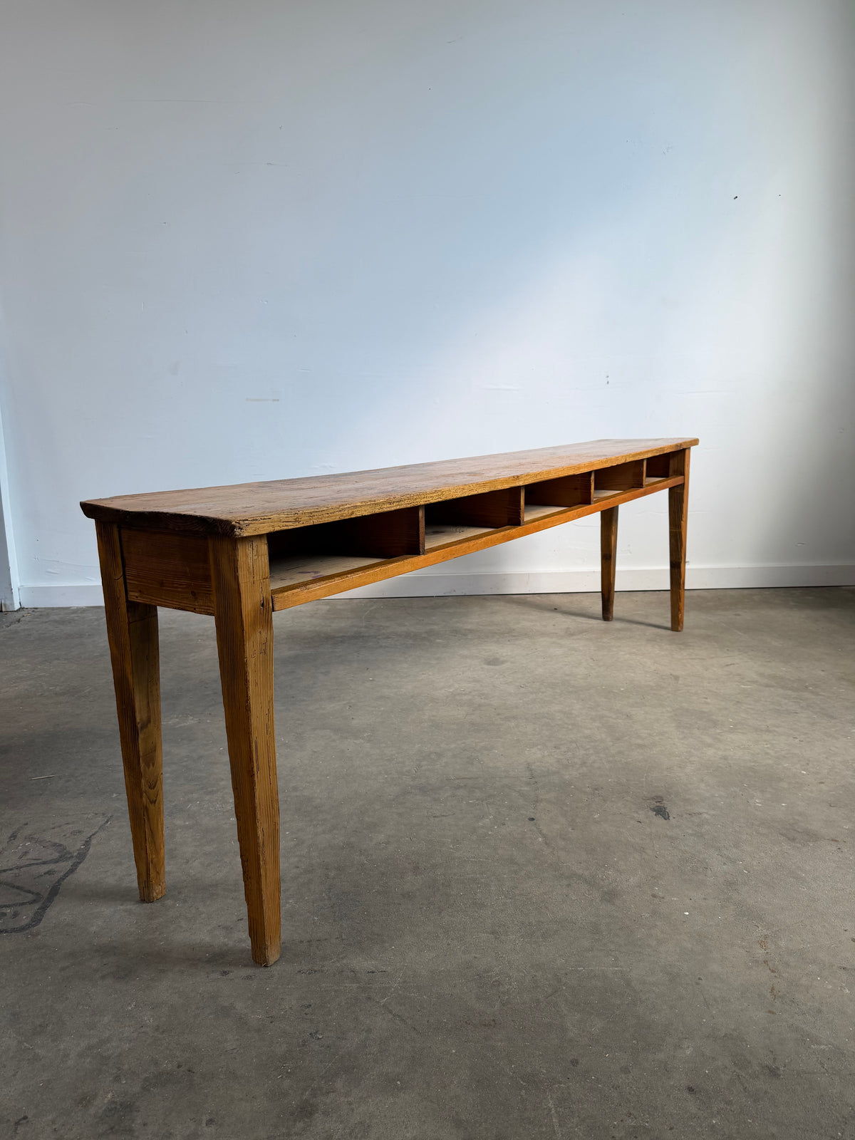 Long Antique Pine Console