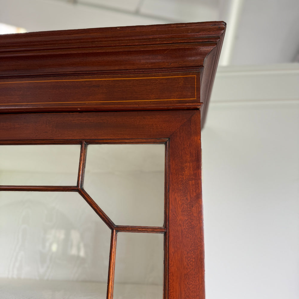 
                  
                    Antique English Mahogany Breakfront Bookcase. 19th C.
                  
                