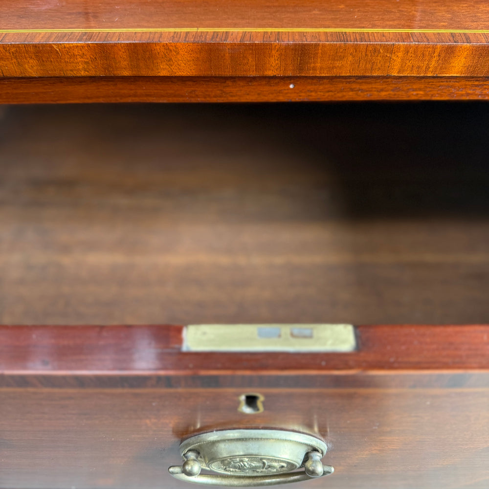 
                  
                    Antique English Mahogany Breakfront Bookcase. 19th C.
                  
                