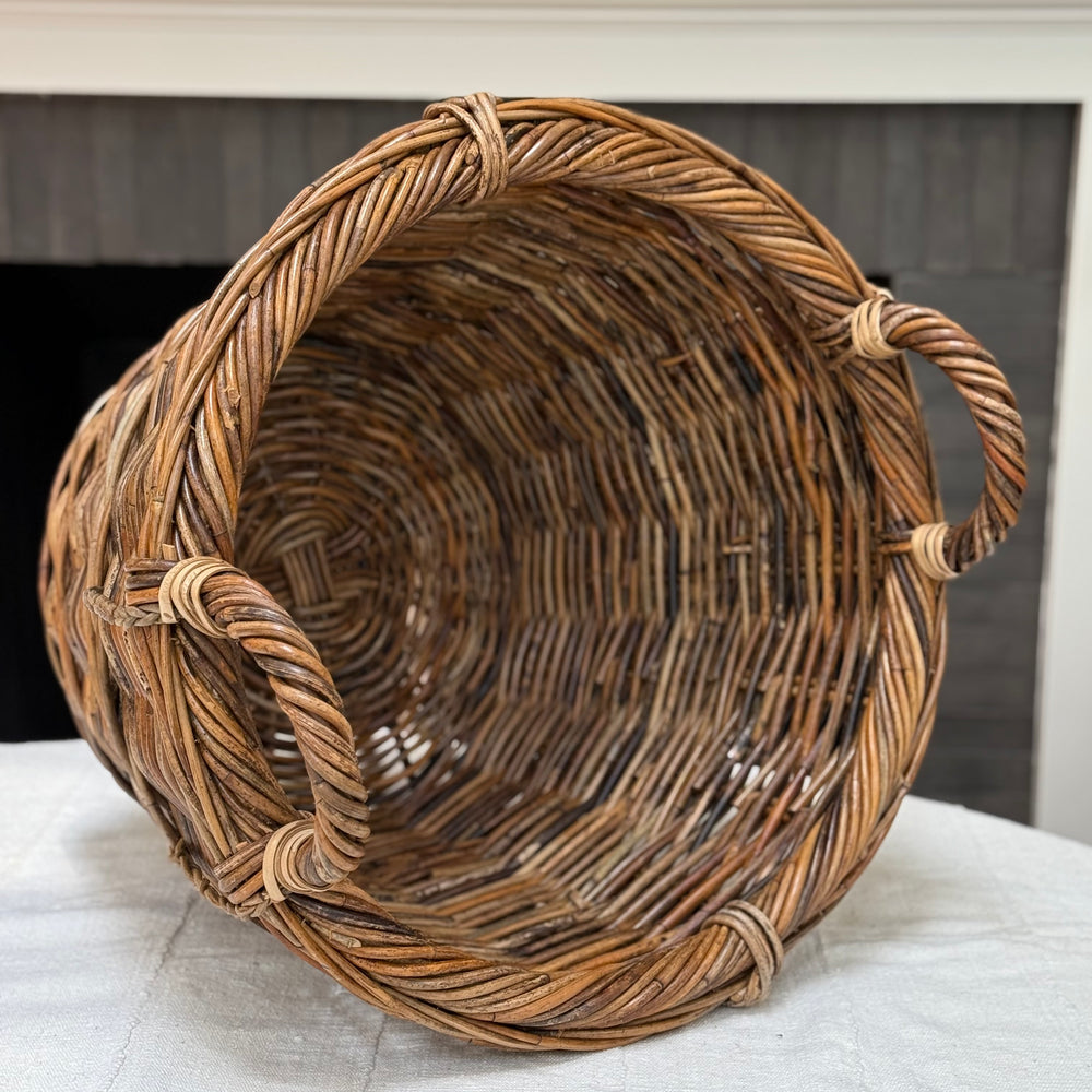 Handmade French Country Log Basket