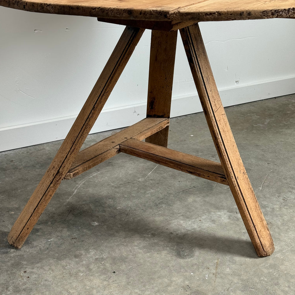 
                  
                    Antique English Scrubbed Pine Cricket Table
                  
                
