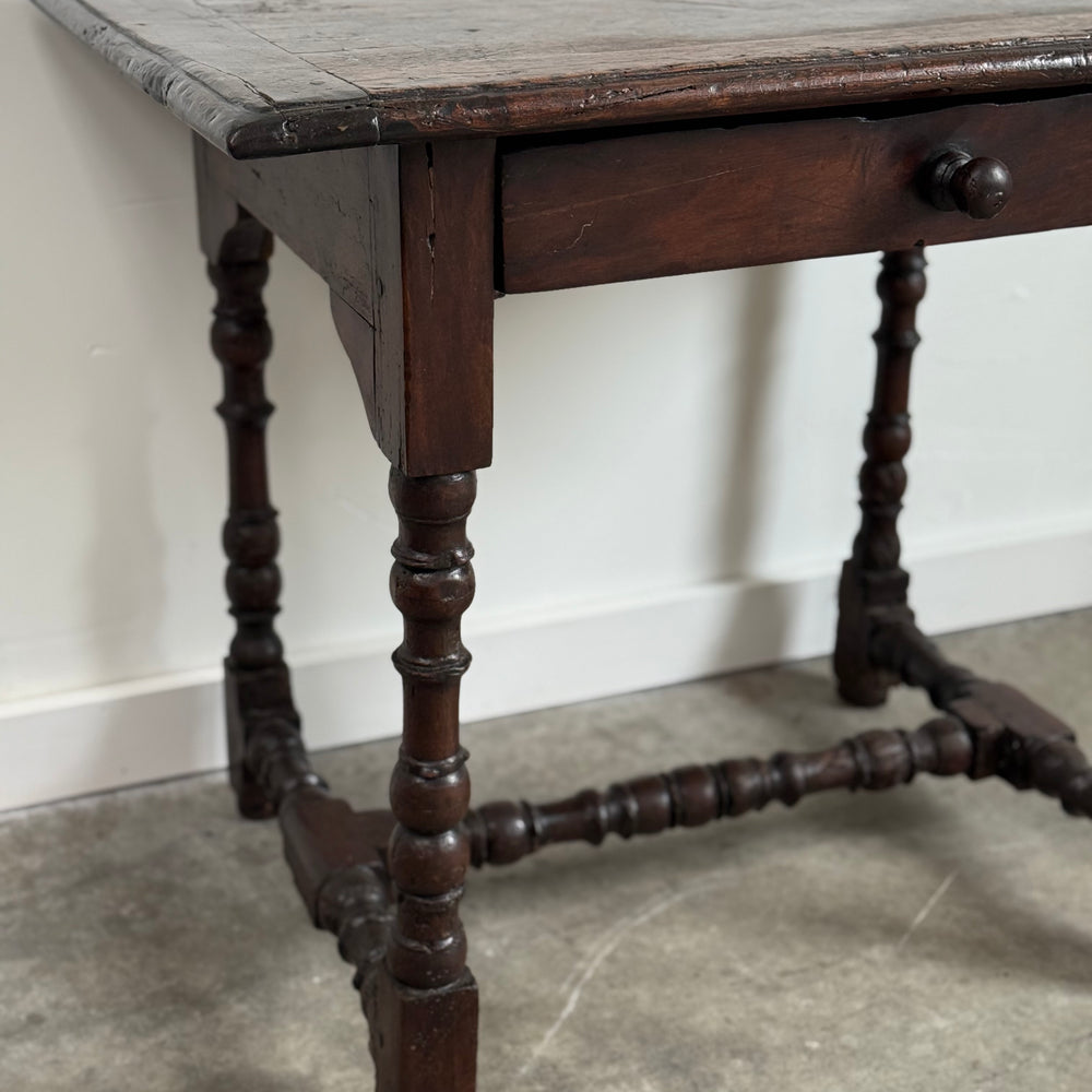 
                  
                    Antique French Baroque Walnut & Cherry Side Table
                  
                