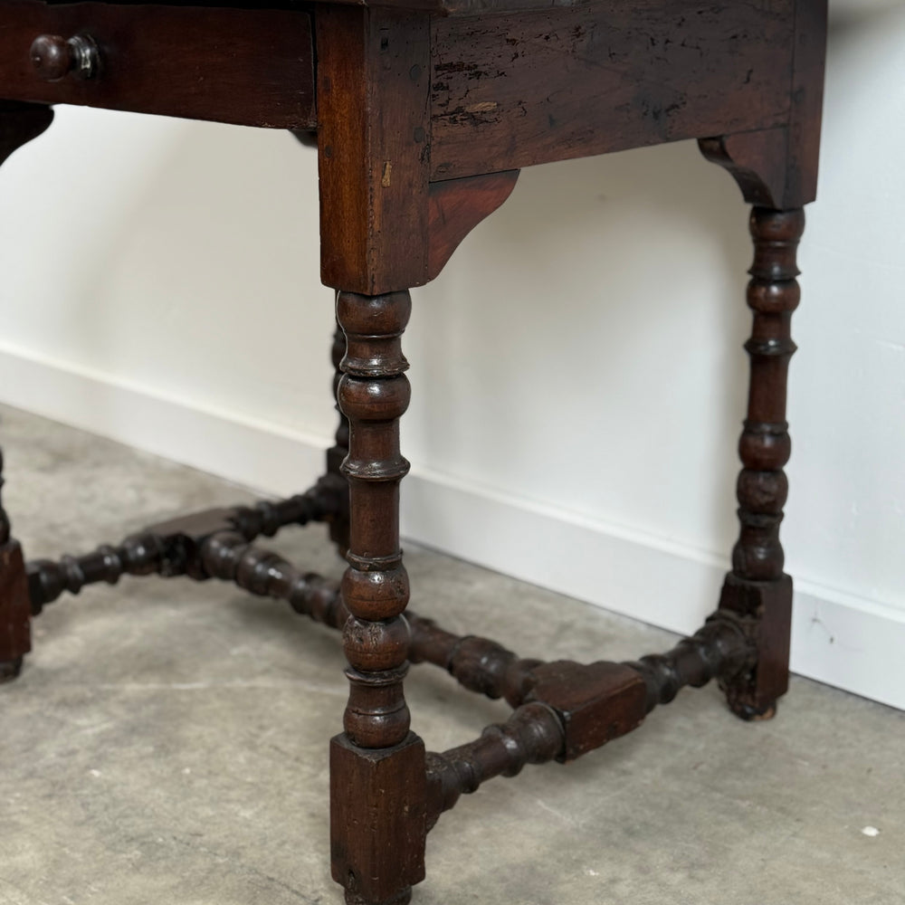 
                  
                    Antique French Baroque Walnut & Cherry Side Table
                  
                