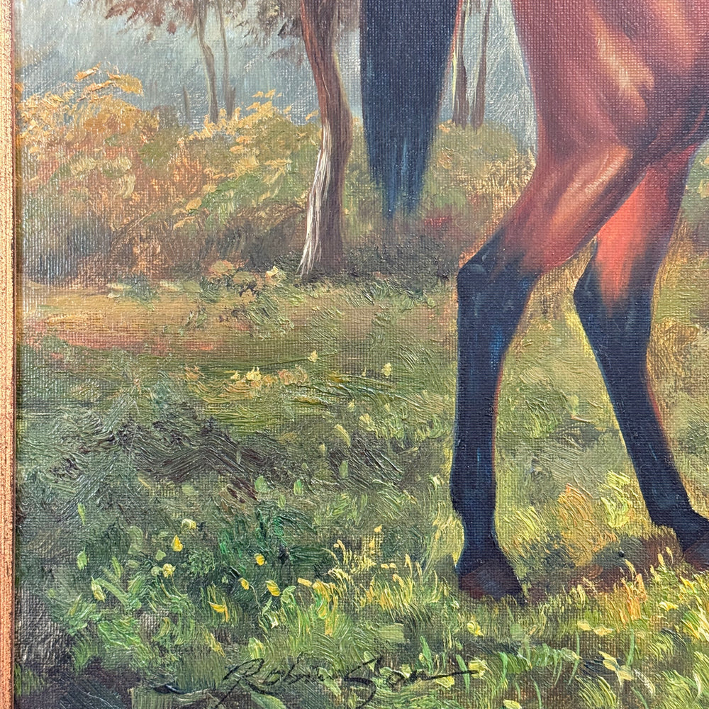 
                  
                    Robin San, Portrait of a horse in Landscape 30" x 34"
                  
                