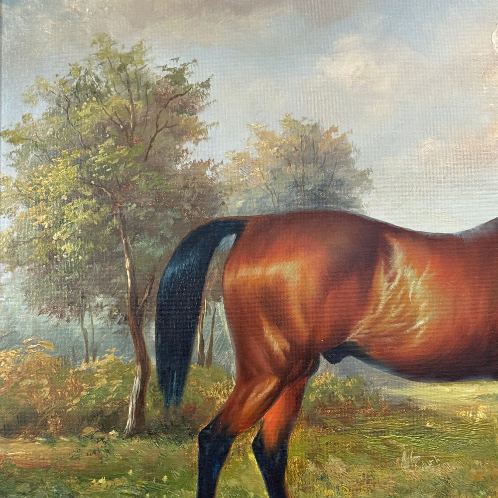 
                  
                    Robin San, Portrait of a horse in Landscape 30" x 34"
                  
                