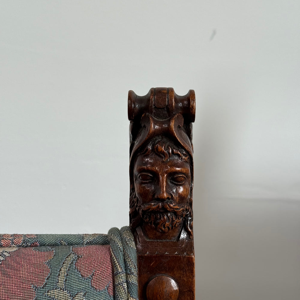 
                  
                    Beautiful Pair of Antique Tudor Style Armchairs. 19th C.
                  
                