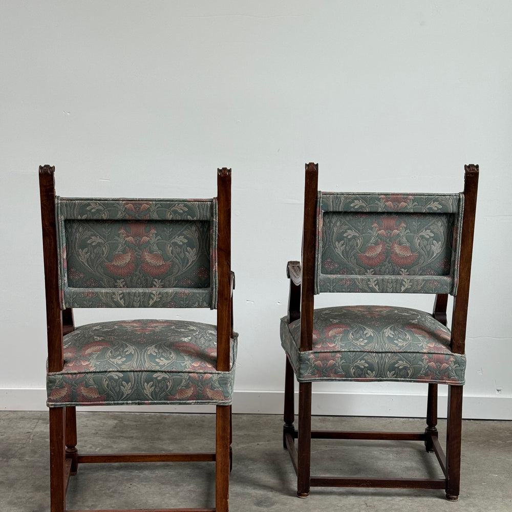 
                  
                    Beautiful Pair of Antique Tudor Style Armchairs. 19th C.
                  
                