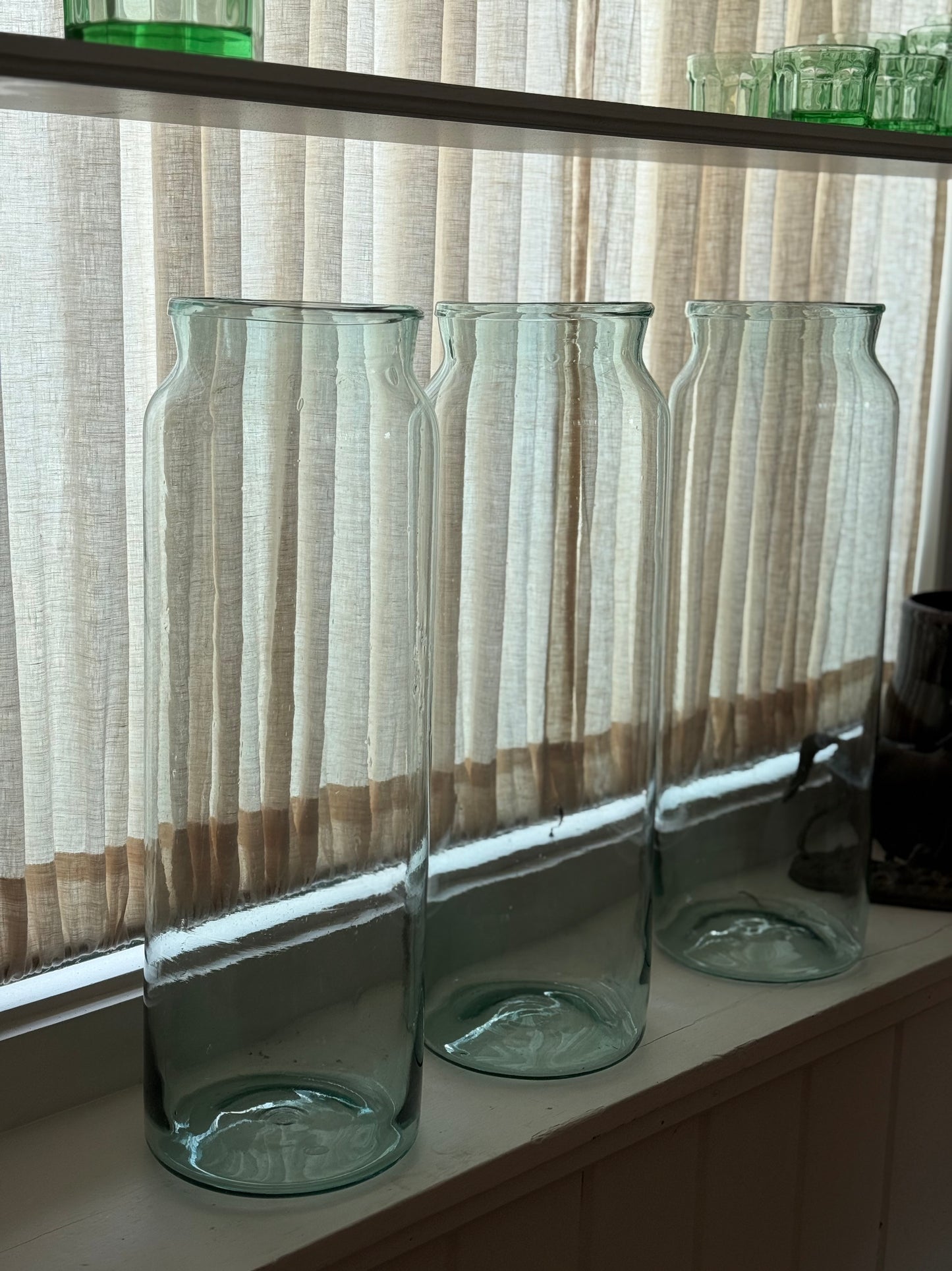 Tall Antique French Glass Jar