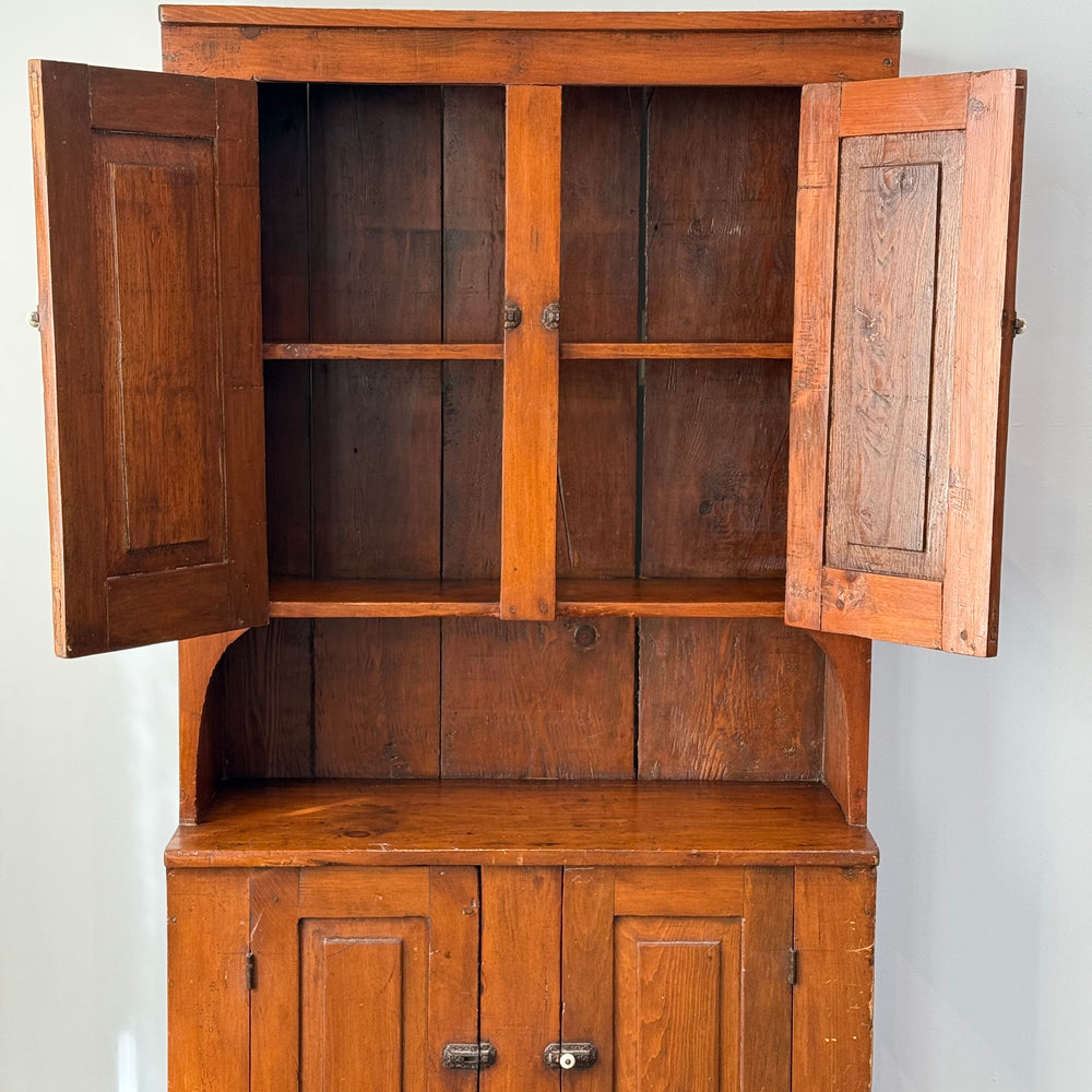 
                  
                    Antique Country Pine Stepback Cupboard
                  
                