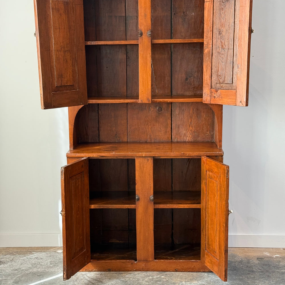 
                  
                    Antique Country Pine Stepback Cupboard
                  
                