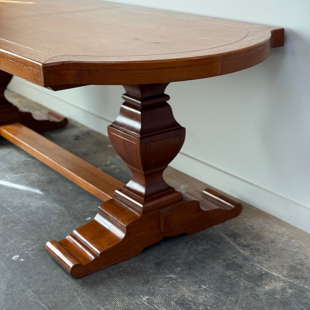 
                  
                    Large French Oak Double Pedestal Table C.1950
                  
                