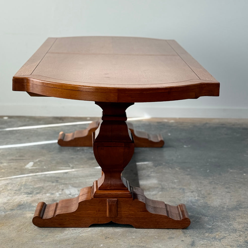 
                  
                    Large French Oak Double Pedestal Table C.1950
                  
                
