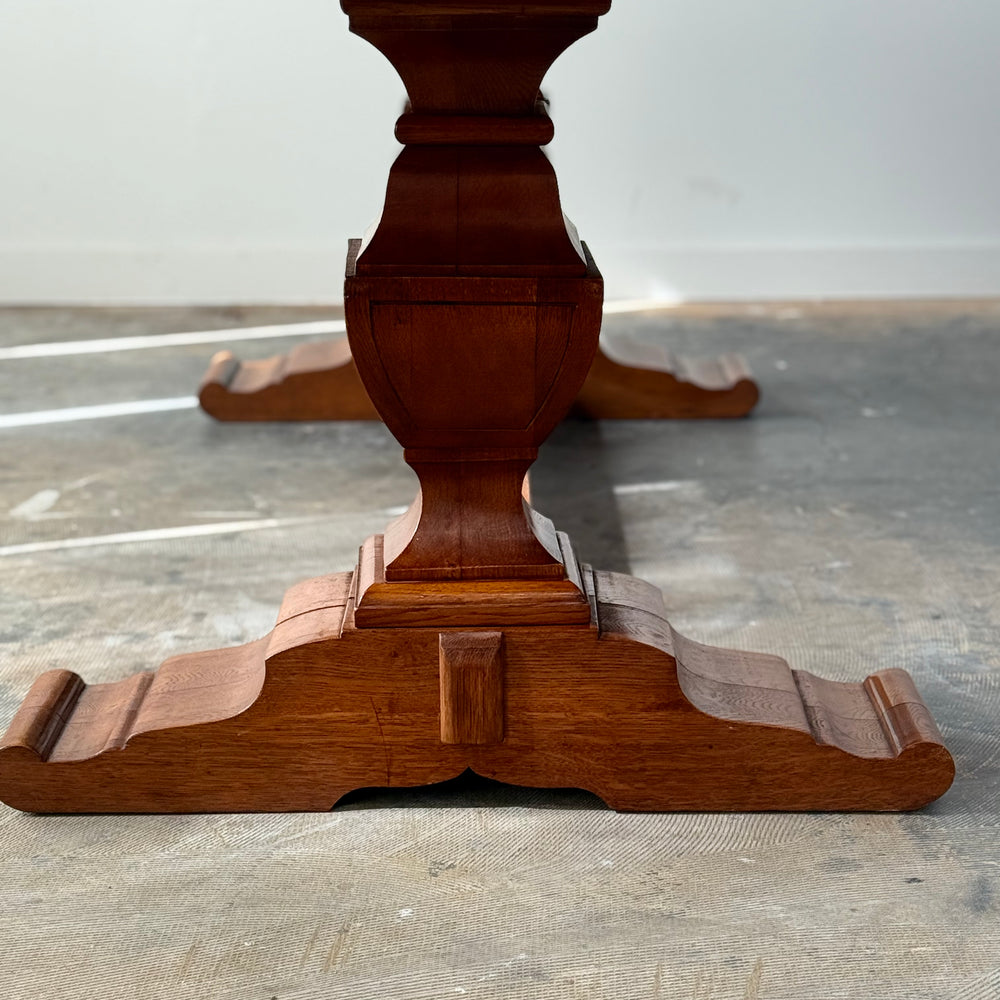 
                  
                    Large French Oak Double Pedestal Table C.1950
                  
                